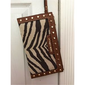 Michael Kors Animal Print Wristlet